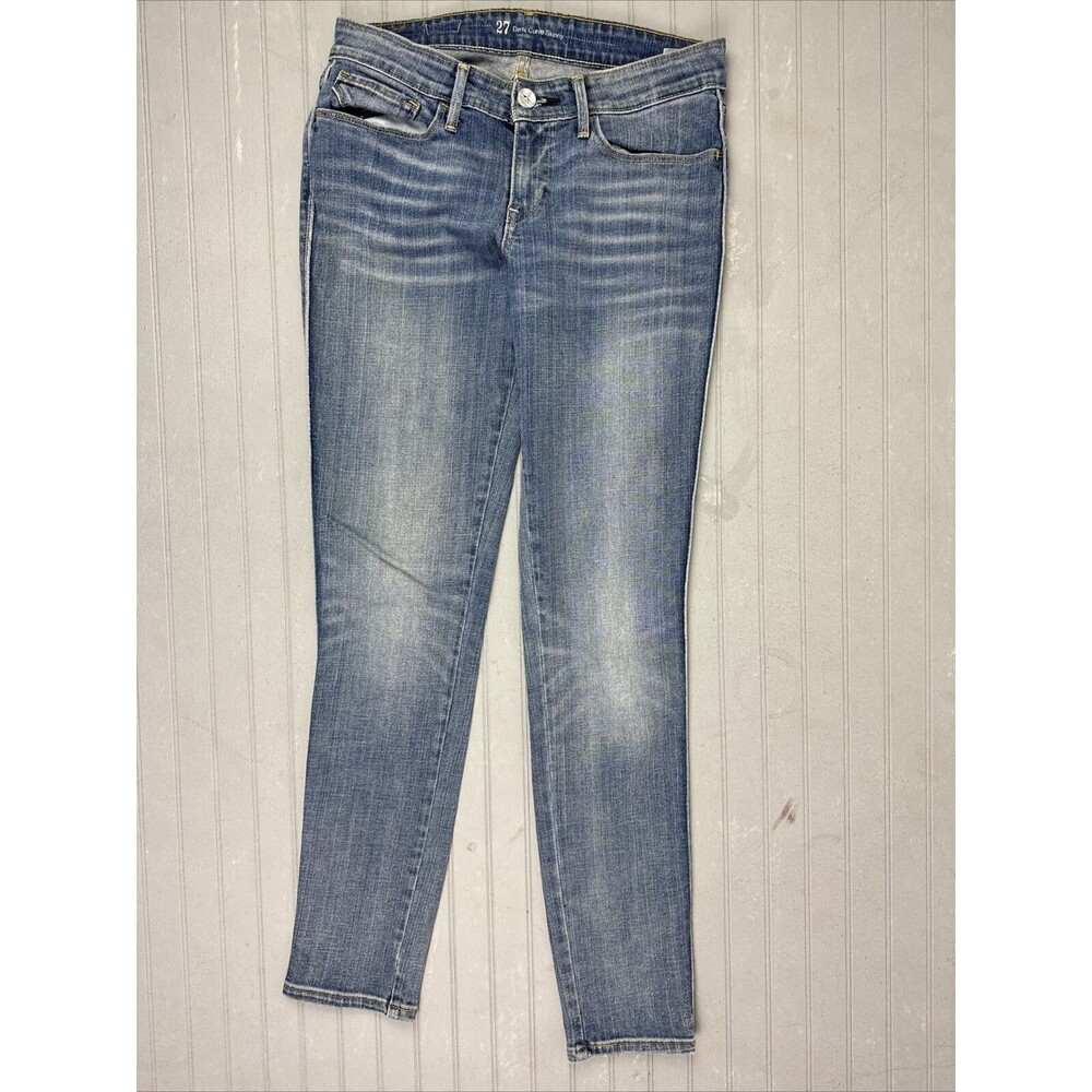 Levis Size 27 Womens Jeans Demi Curve Skinny Stretch Low Rise Med Wash